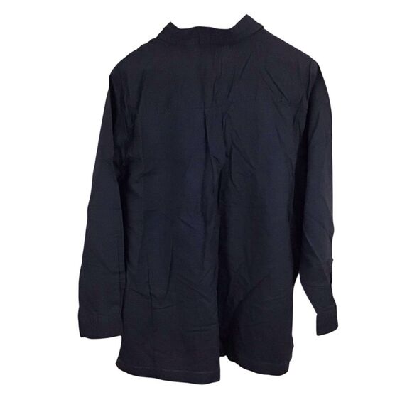 Denim&Co Black Linen Blend Button Up Shirt 2X - Picture 3 of 7